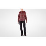 Fjallraven - Ovik Flannel T-shirt - Longsleeves - Donkerblauw - Dames