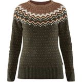 Fjällräven Övik Gebreide Trui Dames, deep forest Maat XS