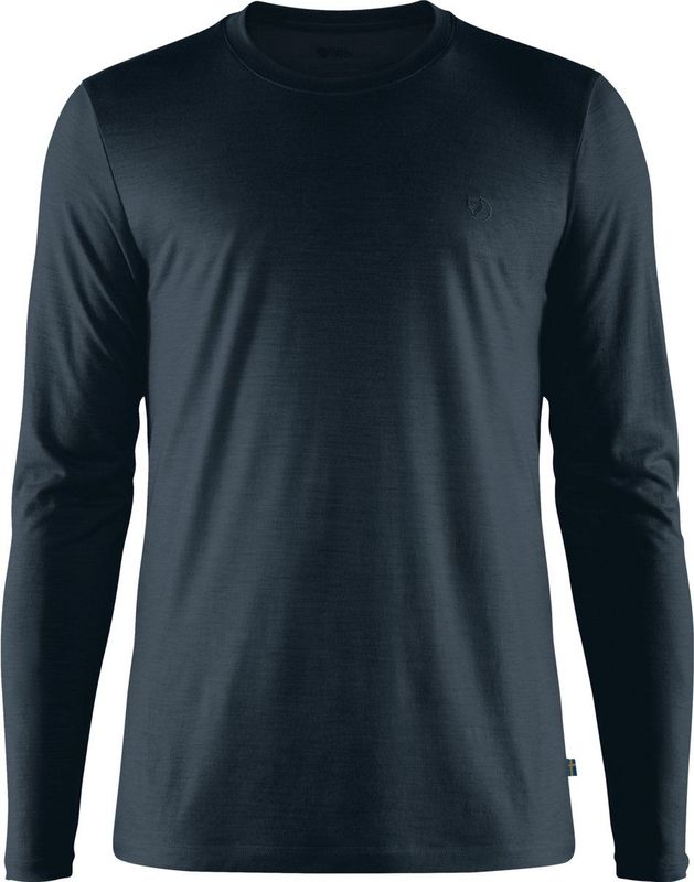 Shirt - Lange Mouwen - Lichtgrijs - Merinowol en Polyester - Warm en Koel