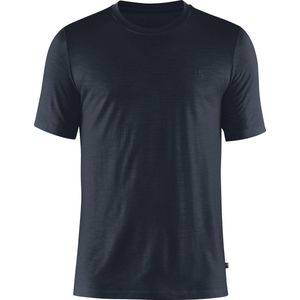 Fjällräven Abisko Wool SS M Herren T-Shirt (Dunkelblau L Größe) Laufbekleidung