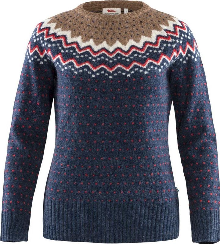 Fjällräven - Övik Knit Sweater - Trui - Navy Blauw - Wol - Regular Fit