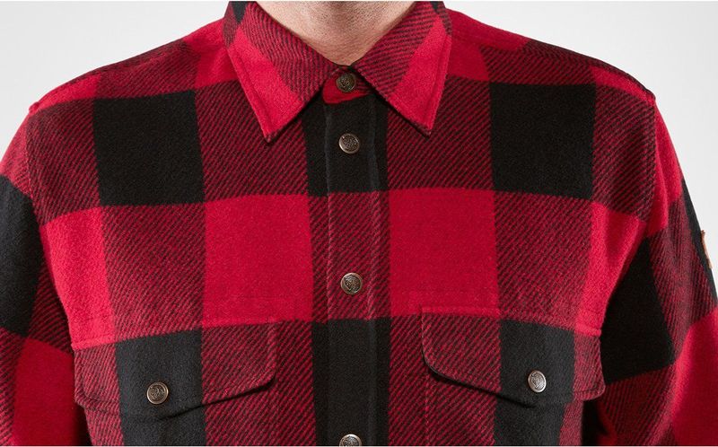 FJÄLLRÄVEN - Canada Shirt - Chestnut-Dark Navy - Heren - Lange Mouwen