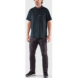 Fjällräven - Övik Travel Shirt S/S - Overhemd - Blauw - 55% Hennep, 45% Polyester