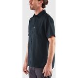Fjällräven - Övik Travel Shirt S/S - Overhemd - Blauw - 55% Hennep, 45% Polyester