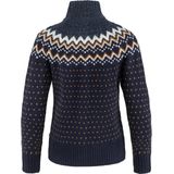 Fjällräven - Övik Knit Cardigan - Vest - Dark Navy - 100% Wol - Hoge Kraag