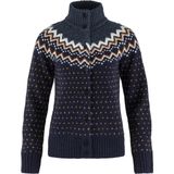 Fjällräven - Övik Knit Cardigan - Vest - Dark Navy - 100% Wol - Hoge Kraag