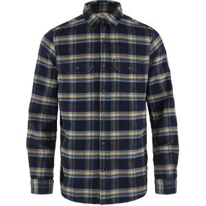 Fjallraven - Ovik Heavy Flannel Shirt - Outdoor Blouse - Dark Navy - Katoen
