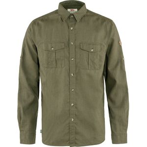 Fjällräven - Övik Travel Shirt L/S - Overhemd - Olijfgroen - 55% Hennep, 45% Polyester