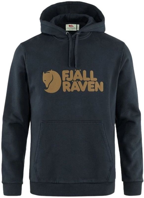 Fjallraven - Logo Hoodie - Pullover - Donkerblauw - 100% Biologisch Katoen