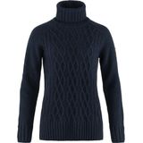 Fjallraven - Övik Cable Knit - Dames Trui - Dark Navy