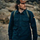 Fjällräven - Övik Lite Padded Shirt - Overhemd - Dark Navy - Katoen