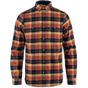 Fjällräven - Singi Heavy Flannel Shirt M - Autumn leaf-dark navy - Outdoor Kleding - Overhemd lange mouw