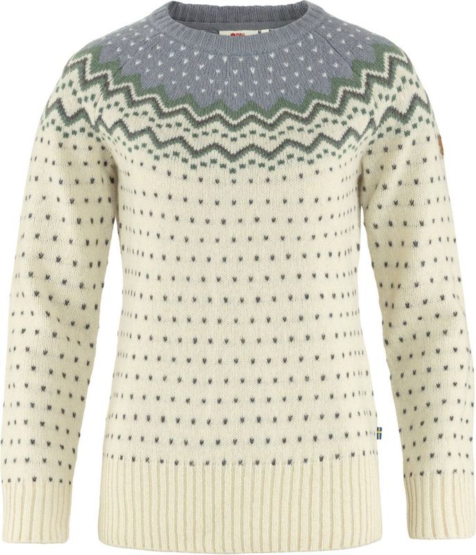 Vest Fjallraven Women Ovik Knit Sweater Chalk White-Flint Grey-XXS