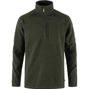 Fjallraven 87154-662 Övik Fleece Half Zip M shirt met lange mouwen Heren Deep Forest Maat XL