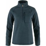 Fjallraven - Övik Fleece Half Zip W - Longsleeve - Navy - Polyester