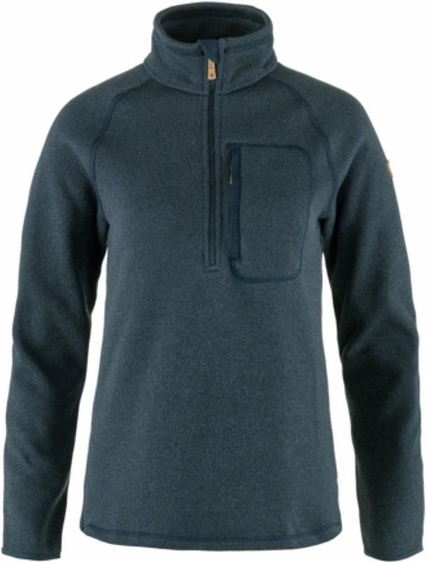 Fjallraven - Övik Fleece Half Zip W - Longsleeve - Navy - Polyester
