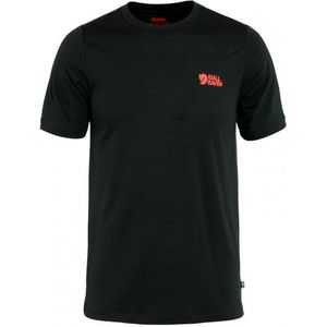Fjällräven Abisko Wool Logo S/S Merinoshirt (Heren |zwart)