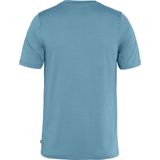 FJALLRAVEN Abisko Wool Logo T-shirt - Korte Mouwen - Dawn Blue
