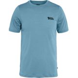 FJALLRAVEN Abisko Wool Logo T-shirt - Korte Mouwen - Dawn Blue