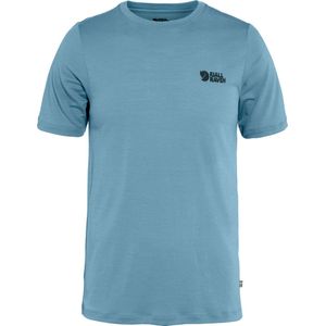 FJALLRAVEN Abisko Wool Logo T-shirt - Korte Mouwen - Dawn Blue