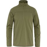 Fjällräven - Abisko Lite Fleece Half Zip - Trui - Groen - 100% Gerecycled Polyester