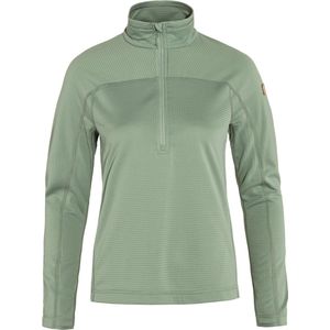 Trui Fjällräven Women Abisko Lite Fleece Half Zip Misty Green-M