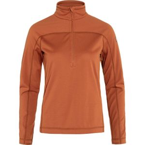 Fjällräven - Abisko Lite Fleece Half Zip - Trui - Terracotta Brown - 100% Gerecycled Polyester