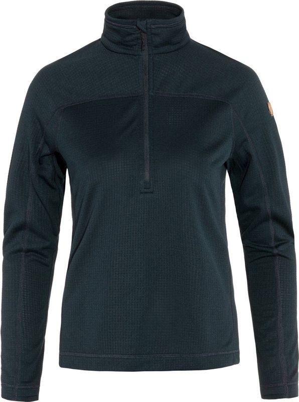 Fjällräven - Abisko Lite Fleece Half Zip - Trui - Dark Navy - 100% Gerecycled Polyester