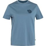 FJALLRAVEN - Fox Boxy Logo Tee W - T-shirt - Blauw - Korte Mouwen - Dames