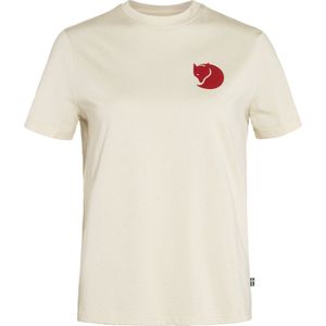 FJALLRAVEN Fox boxy logo t-shirt w chalk wht