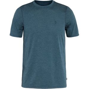 FJALLRAVEN Abisko Day Hike SS T-shirt - Korte Mouwen - Indigo Blauw
