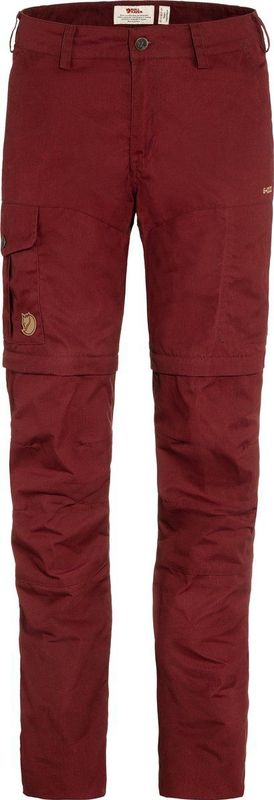 FJALLRAVEN - Karla Pro Zip-off - Wandelbroek - Bordeaux Rood