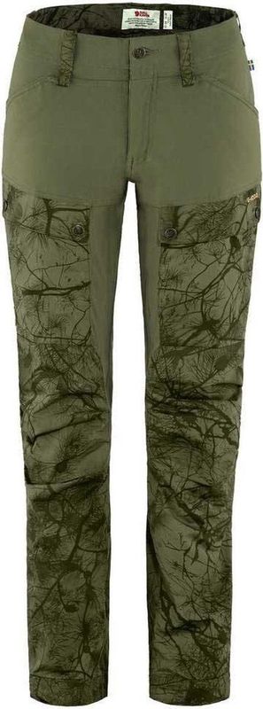 Fjällräven - Keb Curved Pants - Groen Camo - Wandelbroeken