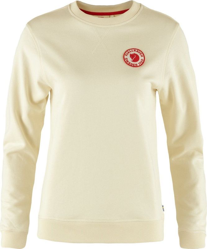 Fjällräven - 1960 Logo Badge Sweater - Chalk White - 100% Biologisch Katoen
