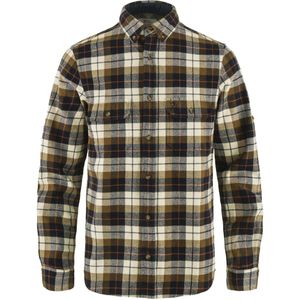 Fjällräven Singi Heavy Flannel Shirt M - Dark navy-buckwheat brown - Outdoor Kleding - Fleeces en Truien - Overhemd lange mouw