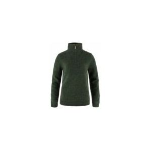 Fjällräven Womens Övik Half Zip Knit Wollen trui (Dames |olijfgroen)