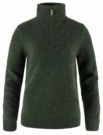 Fjällräven Womens Övik Half Zip Knit Wollen trui (Dames |olijfgroen)