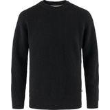 Fjällräven - Övik Rib Sweater - Wollen Trui - Zwart