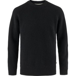 Fjällräven - Övik Rib Sweater - Wollen Trui - Zwart