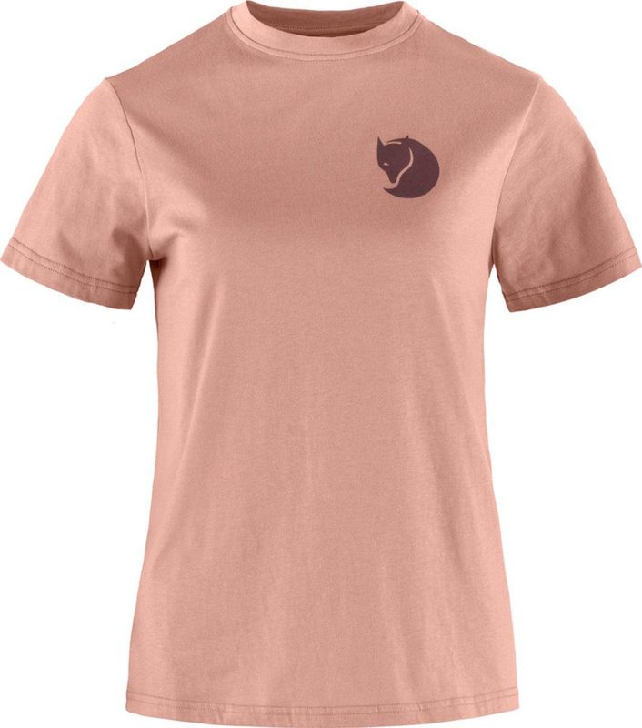 Fjällräven - Fox Boxy Logo T-shirt - Roze - 60% Katoen 40% Polyester