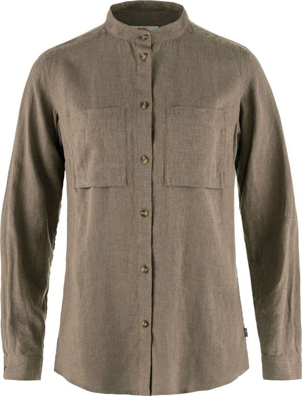 Fjällräven - Övik Hemp Shirt L/S - Overhemd - Bruin - 55% Hennep, 45% Lyocell