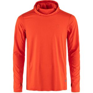 Fjällräven - Abisko Sun-Hoodie - Sportshirt - Rood - 100% Polyester