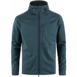 Fjällräven - Abisko Grid Fleece Hoodie - Vest - Mountain Blue - 100% Gerecycled Polyester