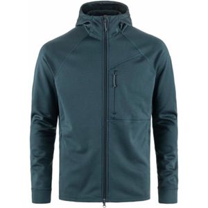 Fjällräven - Abisko Grid Fleece Hoodie - Vest - Mountain Blue - 100% Gerecycled Polyester