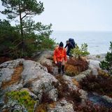 Fjällräven - Abisko Grid Fleece - Vest - Flame Orange