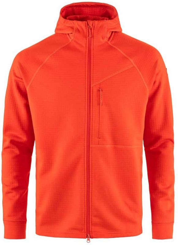 Fjällräven - Abisko Grid Fleece - Vest - Flame Orange