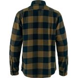 Fjällräven - Övik Heavy Flannel Shirt - Overhemd - Wood Brown Dark Navy - Relaxed Fit