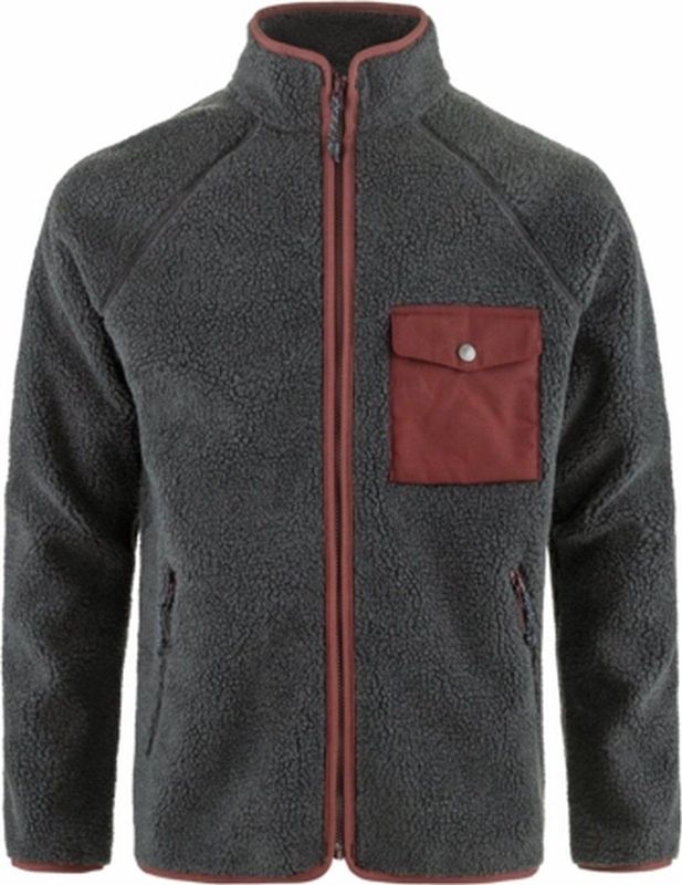 Fjällräven - Vardag Pile Fleece - Vest - Dark Grey Maroon - G-1000 65% Gerecycled