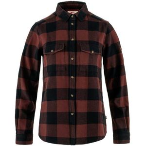 Fjällräven - Övik Heavy Flannel Shirt - Blouse - Dark Navy Maroon