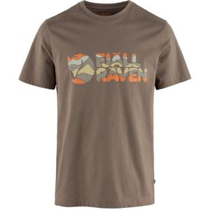 Fjällräven - Multicolor Logo - T-shirt - Bruin - 100% Katoen
